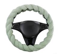 Twisted Soft Steering Wheel Cover Standard 15 Inch Size for Carbella Vehicles with Faux Material and For Easy Installation(Green)