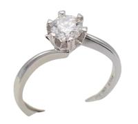 Twisted Solitaire Moissanite Ring with Heart Prongs Moissanite Sterling Silver Rings for Women 925, Adjustable J-N, 0.5 Carat Approx - Hypoallergenic Rings for Women - Engagement Versatile Gifts