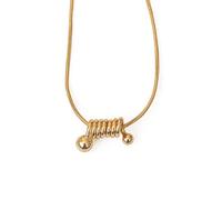 Twisted Thread Pendant Necklace Female Geometric Gold Plated Clavicle Chain Necklaces