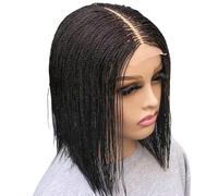Twisted Twist Wig,8 Inch Ultra Thin and Light Synthetic Hand Braided Wigs for Black Women Fluffy and Natural