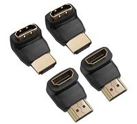 Twisted Veins HDMI 90 & 270 Degree, 4-Pack, Right Angle Adapters/Connectors, Supports HDMI 2.0b 4K 60hz HDR