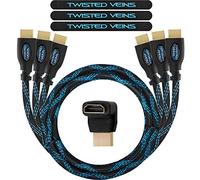 Twisted Veins HDMI Cable, Premium HDMI Cord Type High Speed with Ethernet, Supports HDMI 2.0b 4K 60hz HDR on Most Devices and May Only Support 4K 30hz on Some Devices (2m, 3-Pack)