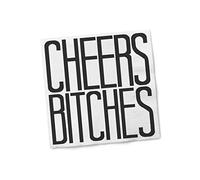 Twisted Wares - Funny Cocktail Napkins - CHEERS ES - Boutique Cocktail Napkins - Perfect for any Celebrations 5"X5" (20 Pack)