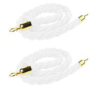 Twisted with Hooks - 9ft Decorative Post Ropes for Restaurants & Movie Theaters - Stylish Barrier Ropes for Event & Venue Decor
