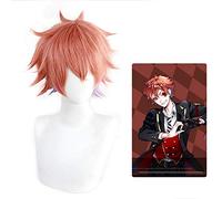 Twisted-Wonderland Ace Trappola Orange Purple Short Synthetic Hair Carnival Halloween Cosplay Wig+ Free Wig Cap