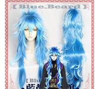 Twisted Wonderland Wig Idia Shroud Cosplay Wig 145cm Blue Gradient Synthetic Hair Halloween Party Role Play Wigs +wig Cap