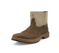 Twisted X Men's 6" UltraLite X Boot, Wide Square Toe with UltraLite X, Shitake & Khaki, 10.5 Wide