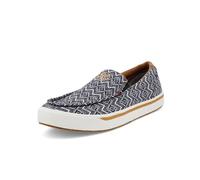 Twisted X Men's Hooey Slip on Loper Boat Shoe, Black & White Multi, 6.5 UK