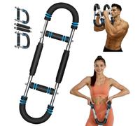 Twister Arm Exerciser, Adjustable Resistance Spring Workout Bar for Chest, Arms, Shoulders and Forearms Muscle Training, Portable Home Fitness Equipment, Upper Body Strength Trainer