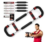 Twister Arm Trainer, 30-120lbs Adjustable Chest Exerciser, Arm Trainer with Training Poster for Men, Detachable Chest Workout Home Fitness Equipment for Enhancing Upper Body Muscle