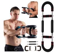 Twister Arm Trainer, 40-100lb/30-50kg Adjustable Workout Equipment for Chest & Arm, Arm Trainer, Muscular Strength Twister Bar, for Mens Shped Perfect Body, Fitness Anywhere, Detachable (Red Black)