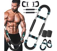 Twister Arm Trainer - 40-100lb Adjustable Chest & Shoulder Workout Equipment, Portable Spring Resistance for Home Fitness, Detachable Power Twist Arm Exerciser for Muscle Training Anywhere