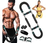 Twister Arm Trainer, 40-100lb Adjustable Chest Workout Equipment, Arm and Chest Muscle Trainer, Portable Spring Resistance for Home Workout Equipment, Detachable Design Fitness Anywhere (Blue)