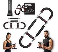 Twister Arm Trainer, 60-100lb Adjustable Chest Workout Tool, Portable Power Twister Arm Trainer, Snap-Together Detachable Design with Resistance Band