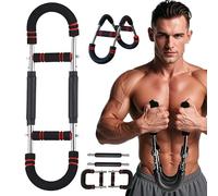 Twister Arm Trainer-60-110lb Adjustable Workout Equipment,Arm Chest Shoulders and Forearms Muscle Training Fitness Equipment,Portable Spring Resistance for Home travel Workout Equipment (Black-Red)