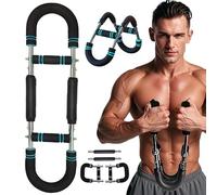 Twister Arm Trainer-60-110lb Adjustable Workout Equipment,Arm Chest Shoulders and Forearms Muscle Training Fitness Equipment,Portable Spring Resistance for Home travel Workout Equipment (Black-Blue)