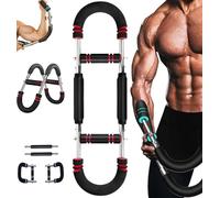 Twister Arm Trainer,Adjustable 100-122lb Resistance Chest Workout Equipment for Home Gym,Portable Power Twister Bar,Muscular Strength Enhancer,Fitness Equipment for Shape The Perfect Body (Blue)