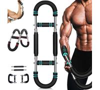 Twister Arm Trainer,Adjustable 100-122lb Resistance Chest Workout Equipment for Home Gym,Portable Power Twister Bar,Muscular Strength Enhancer,Fitness Equipment for Shape The Perfect Body (Blue)