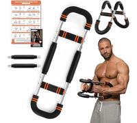 Twister Arm Trainer, Adjustable Chest Trainer Exerciser with Training Poster for Men & Women, Chest Workout Expander Equipment for Chest Clip Muscle, Biceps & Arm Strength (130-160lb)