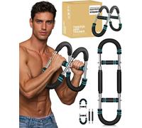 Twister Arm Trainer, Adjustable Power Arm Trainer Bar for Men, 60-100lb Chest Exerciser for Women, Snakerplus Portable Spring Resistance for Home Workout Machine Equipment (Blue)