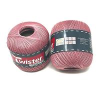 Twister Crochet Yarn Dusky Pink Hand Knitting Yarn Cotton Yarn 2 x 100 g