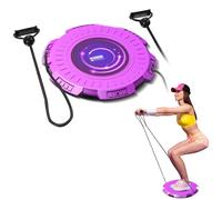 Twister Exercise for Waist, Waist Twisting Disc with Drawstring, Waist Whisper Waist Twister Board with Reflexology Magnets for Slimming and Strengthening Abdominal Muscles #1 (Purple++Drawstring)