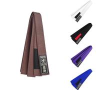 Twister Jiu Jitsu BJJ Belt 1.5” Wide for Men Women Adults | Premium Cotton with Woven Patch | 8 Row Stitching |