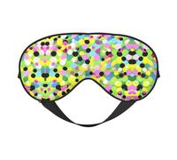 Twister Polka Dots Pattern Print Soft Eye Mask for Women Men Comfortable with Adjustable Strap for Travel Yoga Nap Shift Work