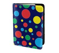 Twister Polka Dots Print Passport Holder for Travel,Wallet Case RFID Blocking Leather Card Slot Protector