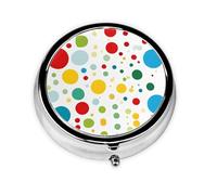 Twister Polka Dots Print Personalised Portable Pillbox with,Mini Pillbox Compact and Convenient Pill Organiser for Storing and Organising Pills