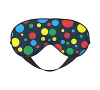 Twister Polka Dots Print Silk Like Sleep Eye Mask Comfortable Blindfold Adjustable Soft Eye mask for Sleep