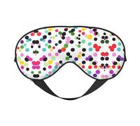 Twister Polka Dots Print Soft Eye Mask for Women Men Comfortable with Adjustable Strap for Travel Yoga Nap Shift Work