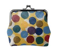 Twister Polka Dots Print Vintage Leather Change Purse Elegant Small Coin Purse for Women Coin Pouch Wallet Mini