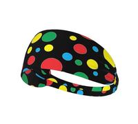 Twister Polka Dots Printing One-Pack Comfortable Elastic Exercise Headband Athletic Band 4.3 * 13.4in Soft And Breathable â€‹