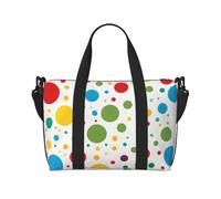 (Twister Polka Dots) Waterproof Lightweight Hand Travel Bag - Large Carry-On for 3-5 Day Trips | Air Travel, Sports, Weekend Use | Men & Women (1-Pack)