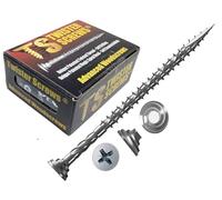 Twister Screws Premium Double-Threaded Wood Screws | 5mm x 80mm | Box of 1000 | Self Drilling, Self Countersinking, Zinc-Plated, Ultra Sharp Quick Grab Point
