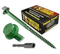 Twister Screws Hex Head Timber Screw | 6.7 x 150mm | Green | Box of 25