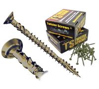 Twister Screws Premium Double-Threaded Decking Screws | 5mm x 120mm | Tan | Box of 500 | Self Drilling, Self Countersinking, E-Coat, Ultra Sharp Quick Grab Point
