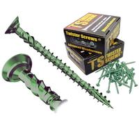 Twister Screws Premium Double-Threaded Decking Screws | 5mm x 80mm | Green | Box of 50 | Self Drilling, Self Countersinking, E-Coat, Ultra Sharp Quick Grab Point