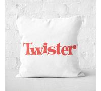 Twister White Square Cushion - 40x40cm - Eco Friendly