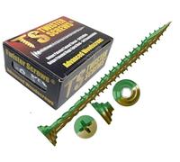 TwisterScrews E-Coat Decking Screws Superior Electropolyseal coated in Tan/Green Self Drilling/Countersinking 1000 Hrs salt spray tested (500, 5 x 80mm Green)