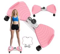 Twisting Waist Machine, Twist Board for Exercise, 300 lbs Weight Capacity, Noiseless Ab Twister for Home Gym Equipment for Women/Men, Track Time, Reps, Calories with Digital Display (Pink)