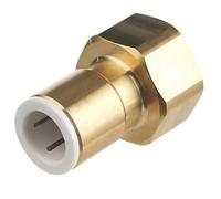 TWISTLOC SBFA6765M Brass Push-FIT Adapting Female Coupler Pipe Fitting Adaptor 15MM X 3/4", Suitable for Drinking Water, Suitable for Water Systems, Suitable for Hard & Soft Water Areas, 1 in Pack