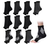 Twistover 10 Pairs Men Toeless Socks Open Toe Flip Flop Pedicure Socks for Sandals Running Yoga Spa, Multiple Colors, One Size-One Size