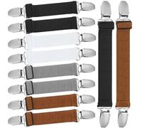 Twistover 10 Pcs Pant Waist Tightener Waist Cinch Clip Belt Adjustable Elastic Pant Clip Women Men, 2 Size, Multicolored, as the pictures shown