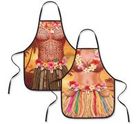 Twistover 2 Pack Funny Hawaiian Aprons for Men Women BBQ Grilling