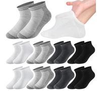 Twistover 8 Pairs Extra Wide Thin Diabetic Ankle Socks Low Cut Bariatric Socks Non Binding Plus Size No Show Anklets for Men Women Lymphedema Edema Swollen Feet