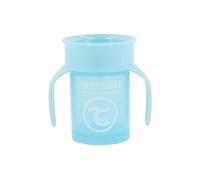 Twistshake 360 Cup | Baby Sippy Cup with 360° Drinking Rim - 230ml | Children's Learning Cup with Handles | Non-Spill | BPA-Free | Training Cups for Kids | 6+ Months | Blue