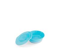Twistshake Baby Bowl with Airtight Lid | BPA-Free | 6 Month+ Feeding Plate | Food Training Plate for Kids | Food & Cereal | Learning Bowl for Kids | Blue