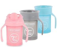 Twistshake Baby Sippy Cup Set - 3-Piece | 2X Cups 360-1x Mini Cup | Leak-Proof Toddler Cup | Drinking Cup Set for Children | Kids Training Cup | BPA Free | 4 Months + | Pink Blue